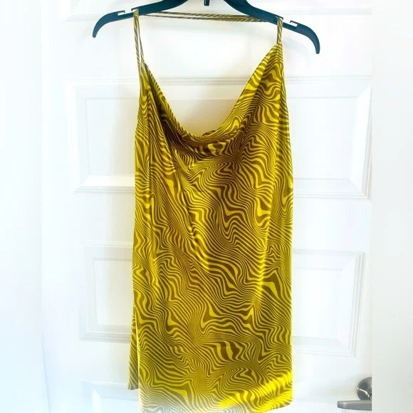 H&M | Dresses | Hm Lime Green Silk Dress | Poshmark
